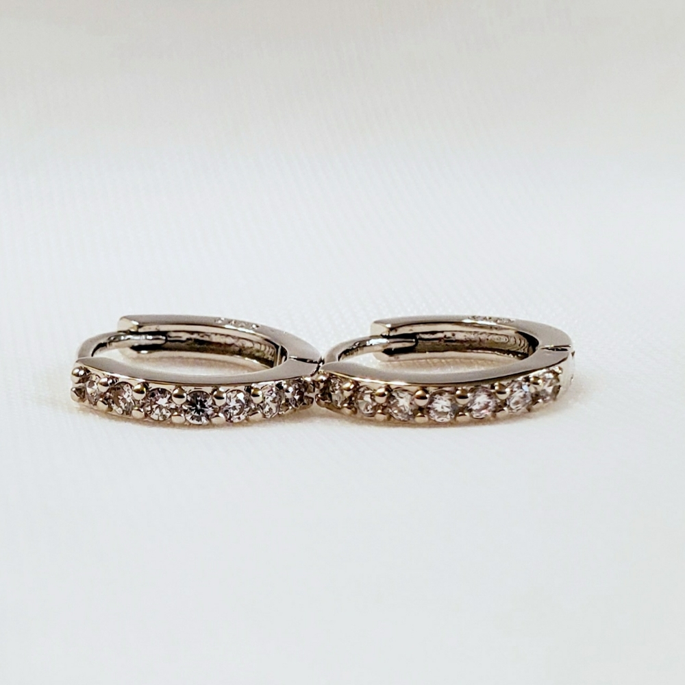 New Silver 925 Huggie Hoop Earrings